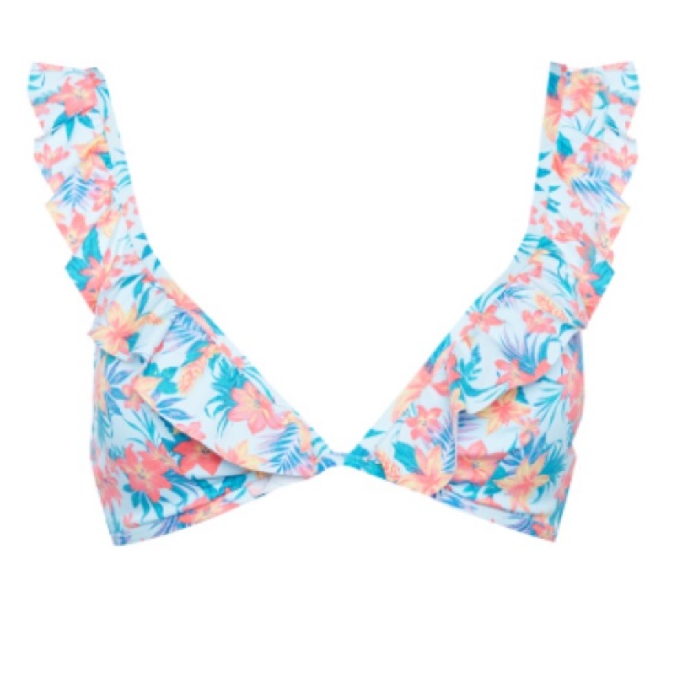 Brand New With Tags Coral Primark Frill Bikini Top